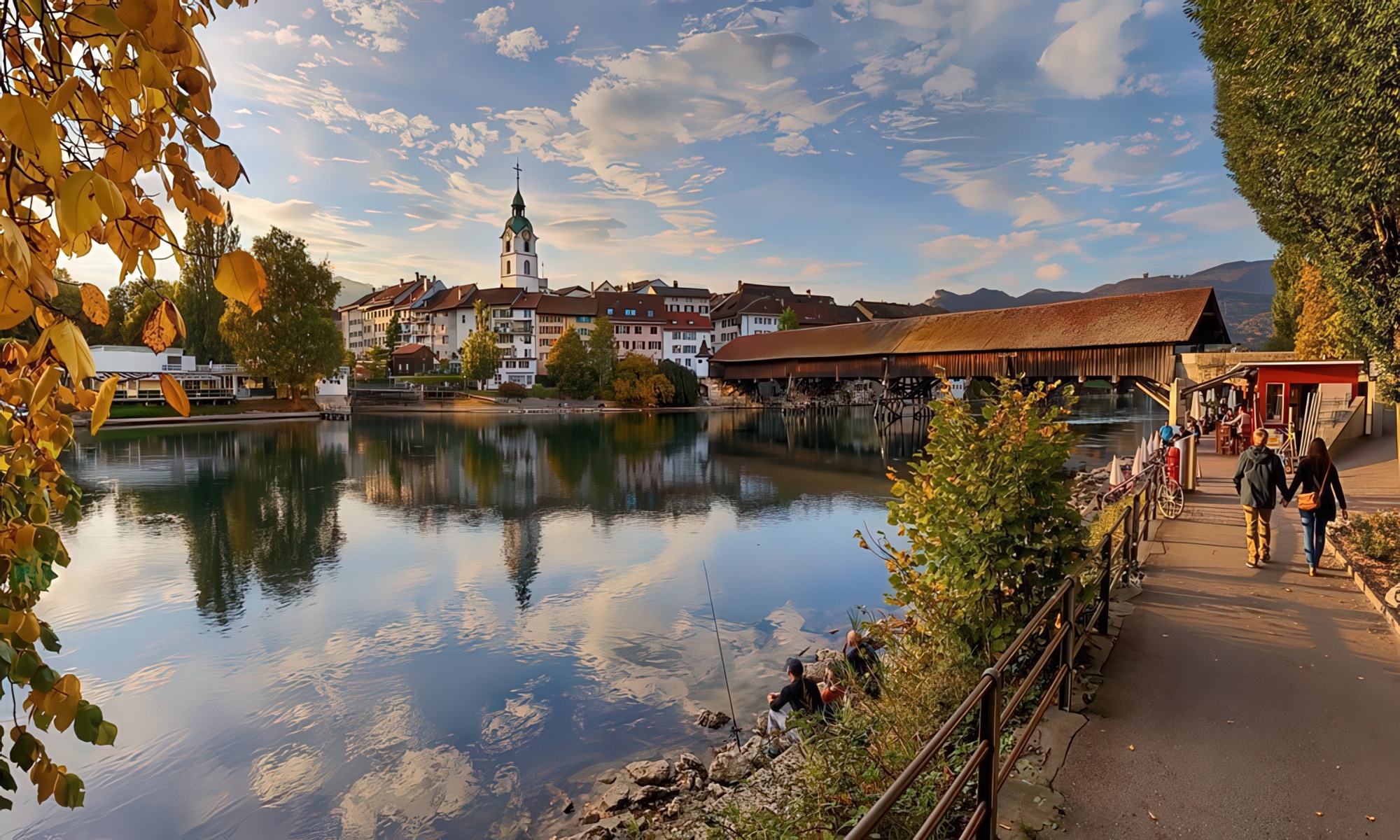 Autumn on the Aare in Olten